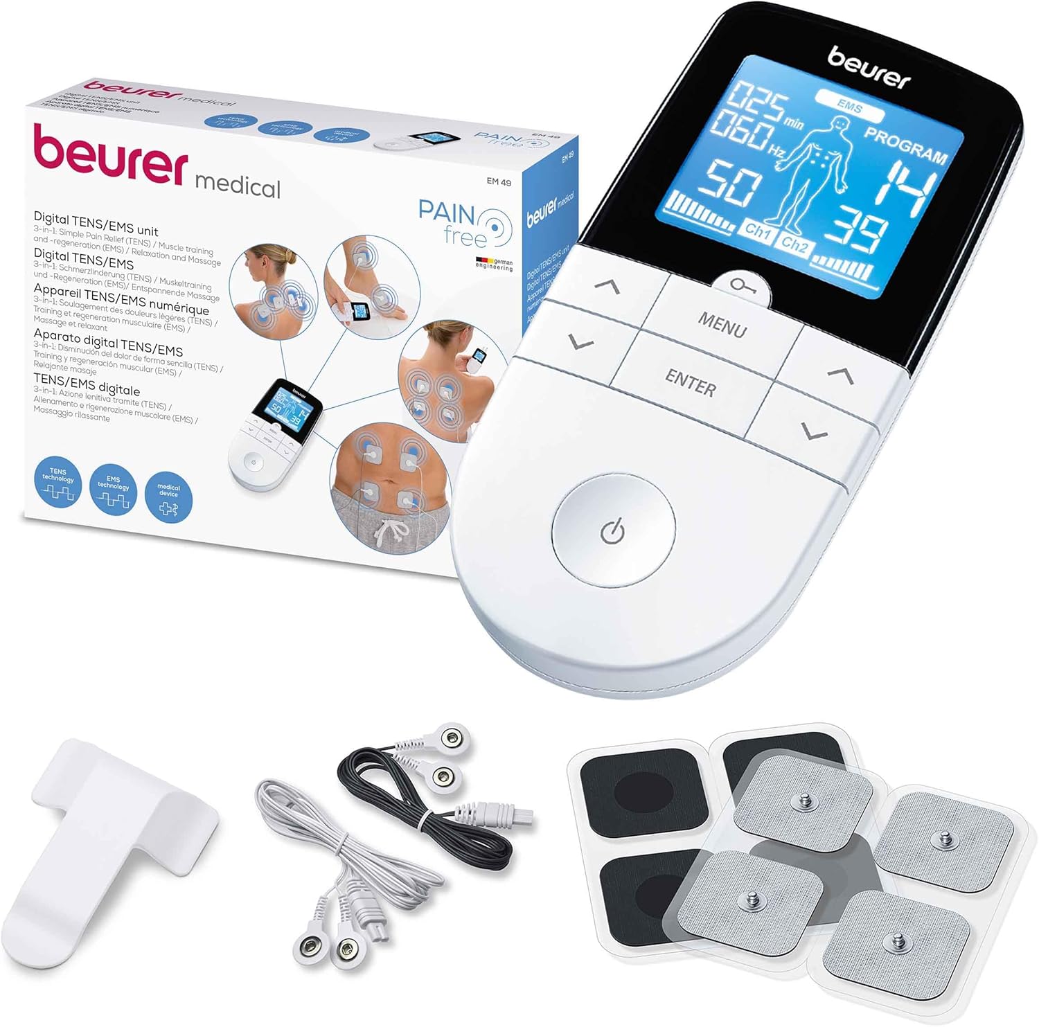 Beurer EM 49 TENS/EMS Digital, 3 pulgadas