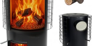 Round Wood Stove, Pellet Stove with