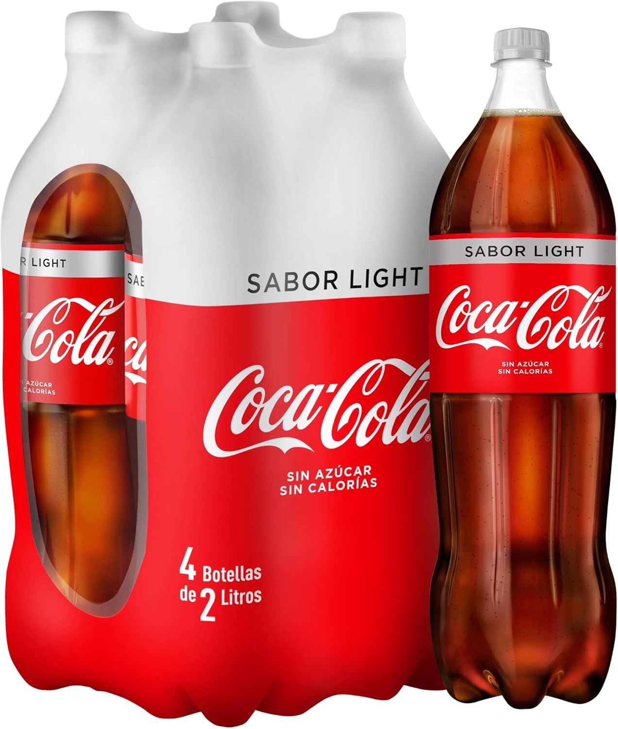 COCA COLA light pack 4 botellas 2 lt
