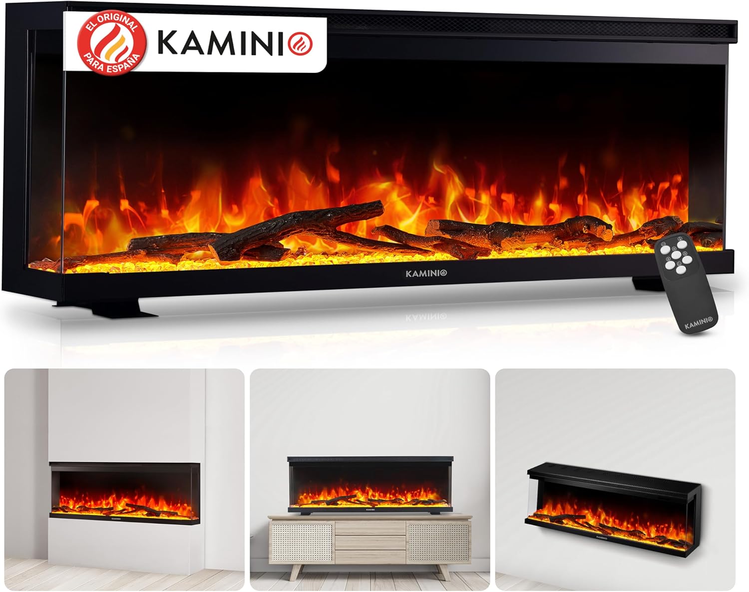 Chimenea Eléctrica Lea - 3 en 1