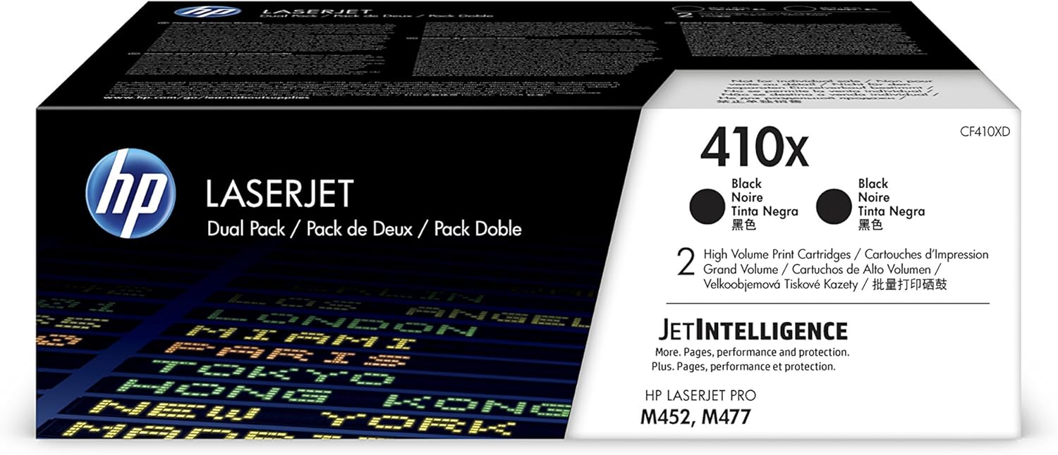 HP 410X CF410XD Negro Alta Capacidad