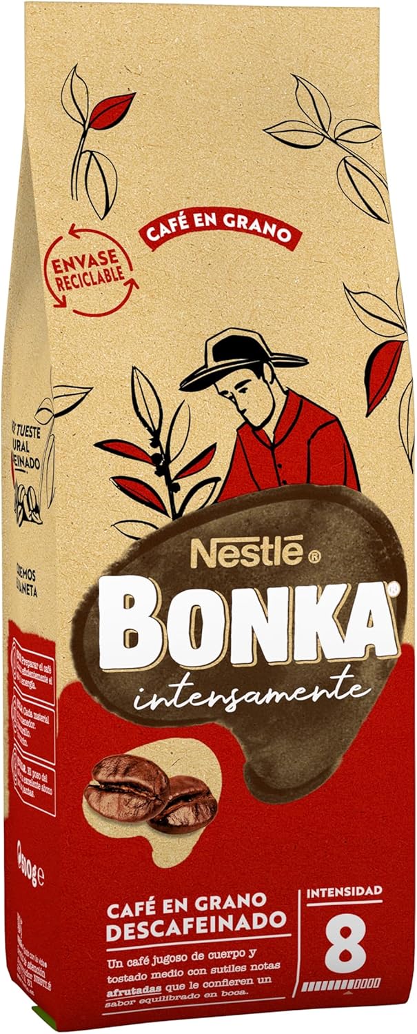 Café Bonka Descafeinado en Grano 500g