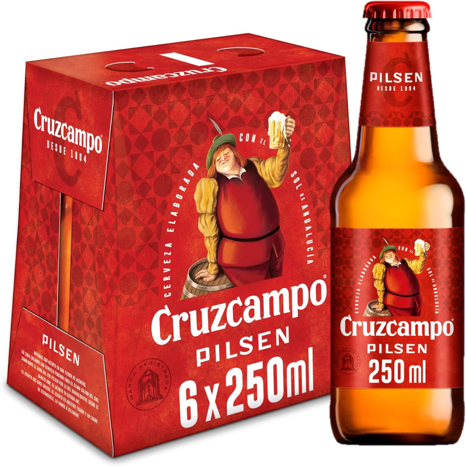 Cerveza Cruzcampo Pilsen, 6 x 250 ml