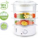 Aigostar Fitfoodie 30CFO Vaporera Aigostar tres alturas color blanco.