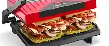 Parrilla Electrica Aigostar Warme, color rojo