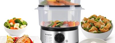 Vaporera de 5 Litros con Temporizador BEPER BC.261 Vaporera eléctrica 5 litros color inox, marca Beper