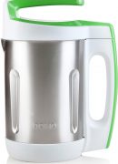 Sopera eléctrica Domo, color verde y acero inoxidable.