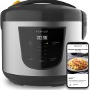 Robot de cocina multifunción Newlux color negro, control pantalla táctil, cubeta antihaderente.