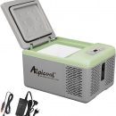 Nevera de Coche portátil Alpicool C9P 9L Mini Nevera de Coche portátil Alpicool, color gris y verde