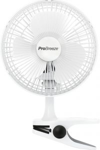 Oferta Ventilador de sobremesa, color blanco, enganche de pinza